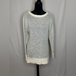 Sunny Leigh Ivory and Charcoal Sweater